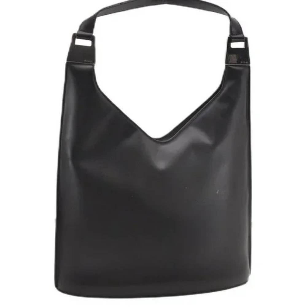 Gucci Matte Black Leather Hobo Bag By Tom Ford Authentic Vintage